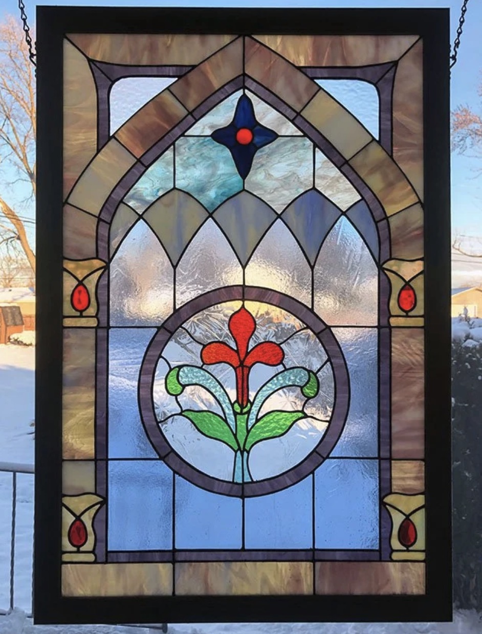 Faith & Light Art Glass stained glass panel